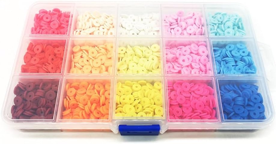 6mm Soft Pottery Slice DIY Beaded Disc Colorful Bohemian Jewelry Hand Necklace Spacer