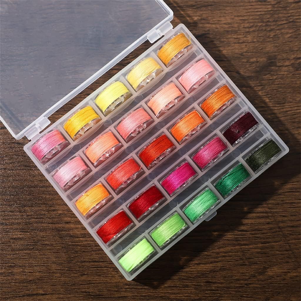 25pcs/Set DIY Crystal Beading Cord Seed Beads Cord String Beading Thread for Jewelry Making Supply Bead Thread (Color : As Shown Size : One Size)