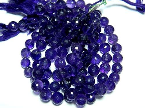 African Amethyst Round Beads - Faceted Rondelles - 11mm - 10 Inches Full Strand Code-HIGH-49924