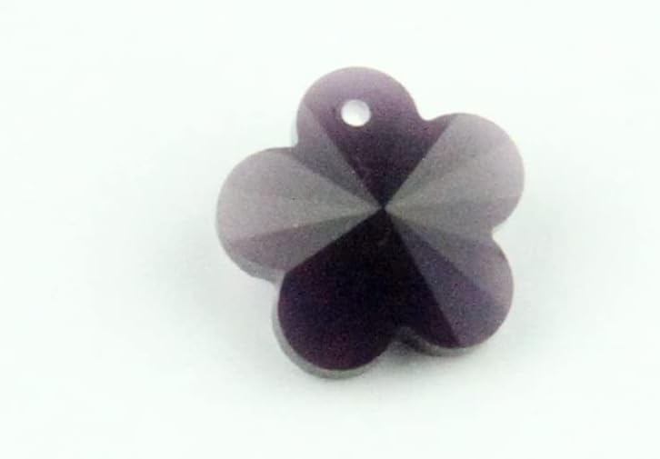 2000pcs/lot 14mm Crystal Plum Blossom Beads Violet In 1 Hole Crystal Glass Loose Beads Jewelry Making DIY Accessories - (Size: 2000pcs)