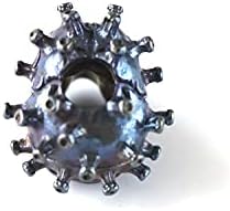 Retro Brass Infection skull EDC Beads Keychain DIY Paracord Beads