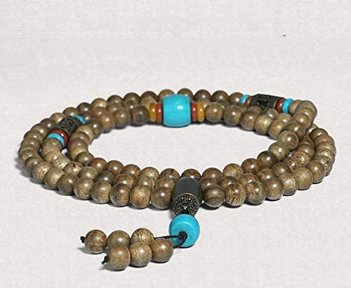 GLW Kalimantan Genuine Wild Agarwood Aloewood 7mm MalasMeditation Prayer Beads#4953