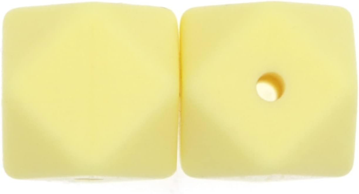 200 Pieces Silicone Beads 17mm, Colorful Hexagon Silicone Beads, Loose Large Hole Silicone Spacer Rubber Beads for Jewelry Making DIY Necklaces Bracelets Crafts (200Pcs Bean Green)