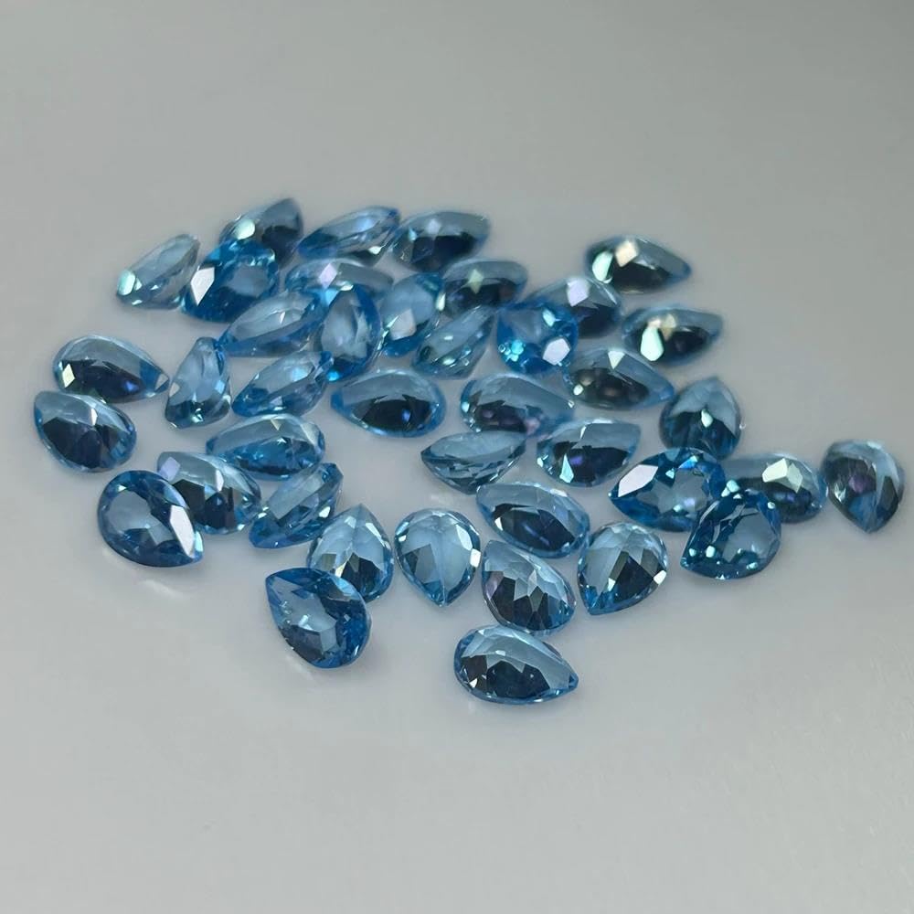 Natural Swiss Loose Gemstone Pear Cut for Jewelry Making