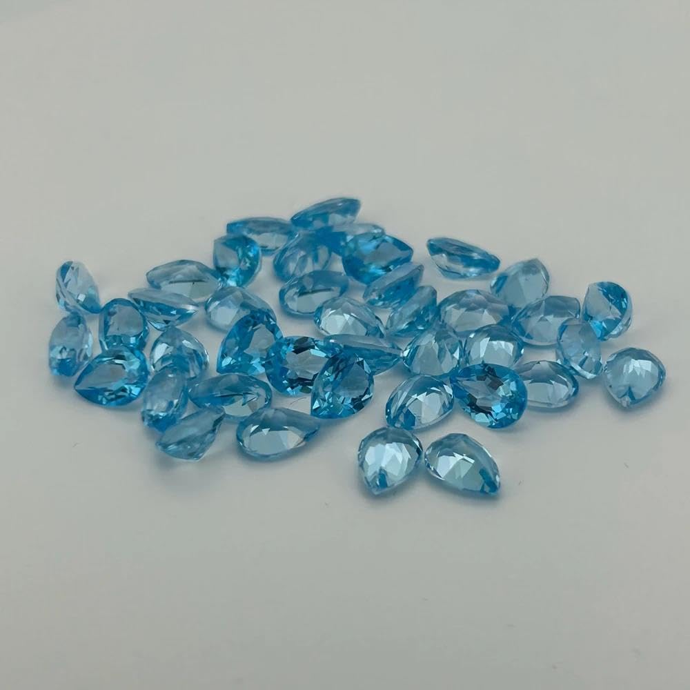 Natural Swiss Loose Gemstone Pear Cut for Jewelry Making