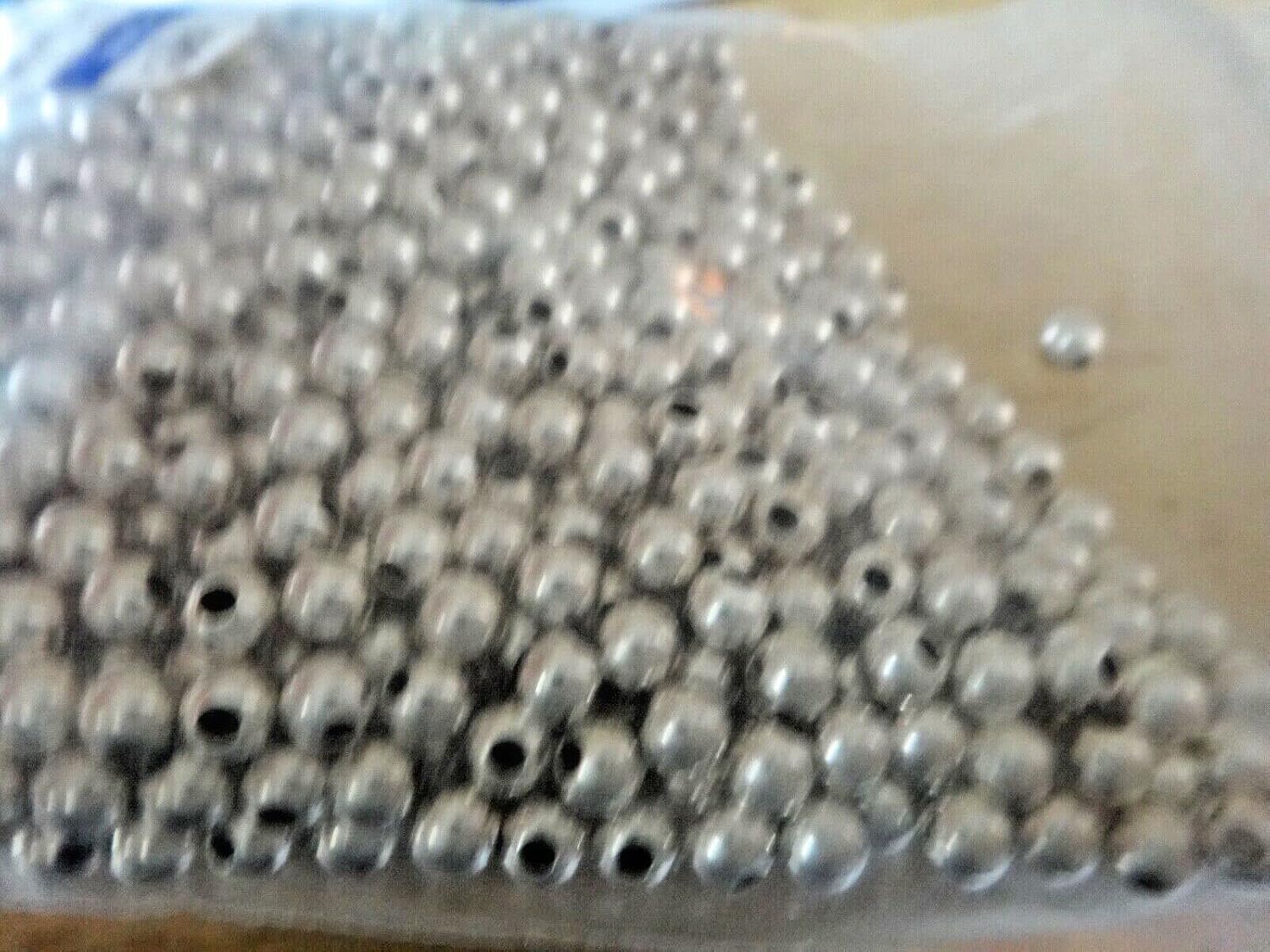 New 100 Sterling Silver 4mm Diameter Plain Round Beads 1mm Hole for stringing CII4878SEE