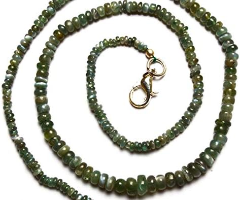 Very Very Rare Natural Gem Alexandrite Chrysoberyl Smooth 3 to 6MM Rondelle Beads Necklace 16
