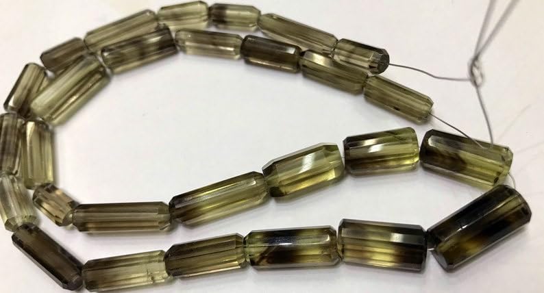Natural BIO LEMON TUBE FACETED Beads 5x8-15x20mm 17 inch long string jewelry making gemstone beads for necklace bracelet