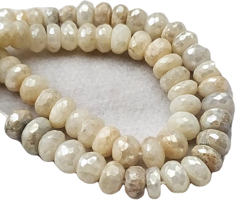 13 inch Strand of Natural gem Mystic Plated silverite, 5.5-8.5mm rondelle Faceted Beads for DIY Jewelry Making. | Beads_05782