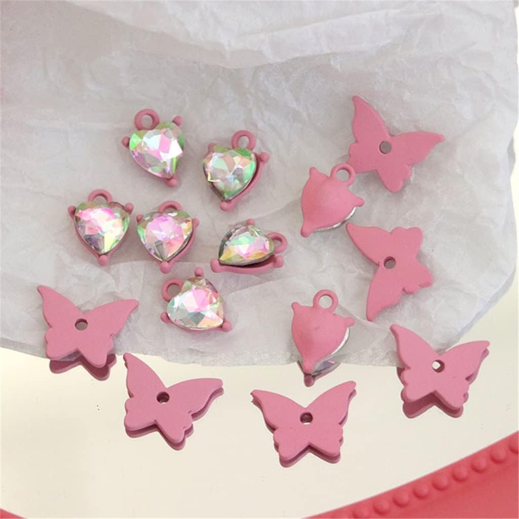 SIDUFHAOPKLL Zirconia Love Earrings Accessories Pendant Handmade DIY Jewelry Material Kit(D)