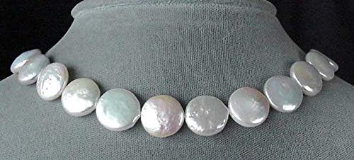 Glam Graduated White Coin FW Pearl Strand 4760 for Jewelry Making