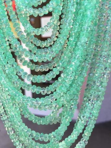 5 Strands Beautiful AAA Quality Natural Columbian Emerald Facet Beads Size 2-5 mm Code-HIGH-60129