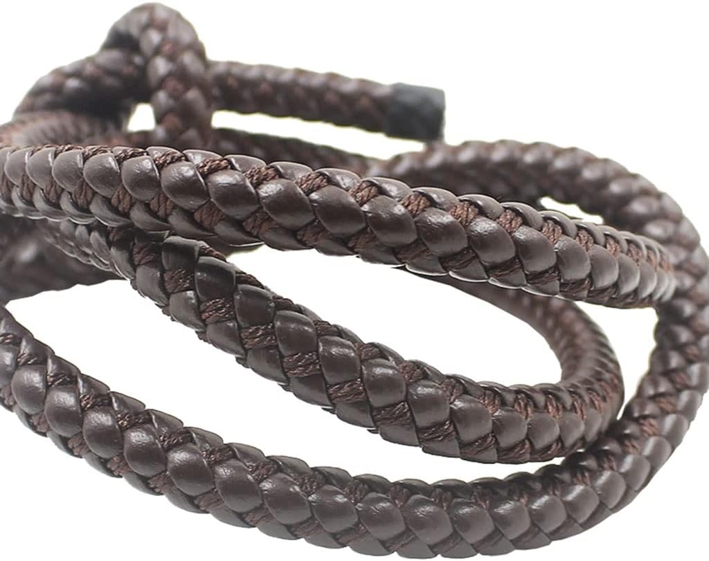 8mm Black/Brown PU Cord,for DIY Jewelry Making - Goth Bracelet Kit, Pet Collars, Punk Accessories (1M/10M) Unisex Craft(Dark Coffee,10m)