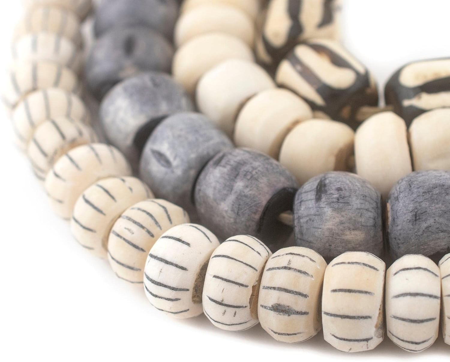 The Bead Chest Home Decor Beads Kit: Bone Essentials (4 Strand Bundle)