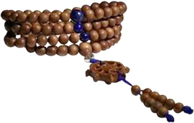 Mascot Wooden Crafts Wood Carving Art Wood Decoration Artwork 老山檀香手串小弥勒佛108颗 文玩手串念珠男女檀木佛珠手链(DIY沉水6MM老山)