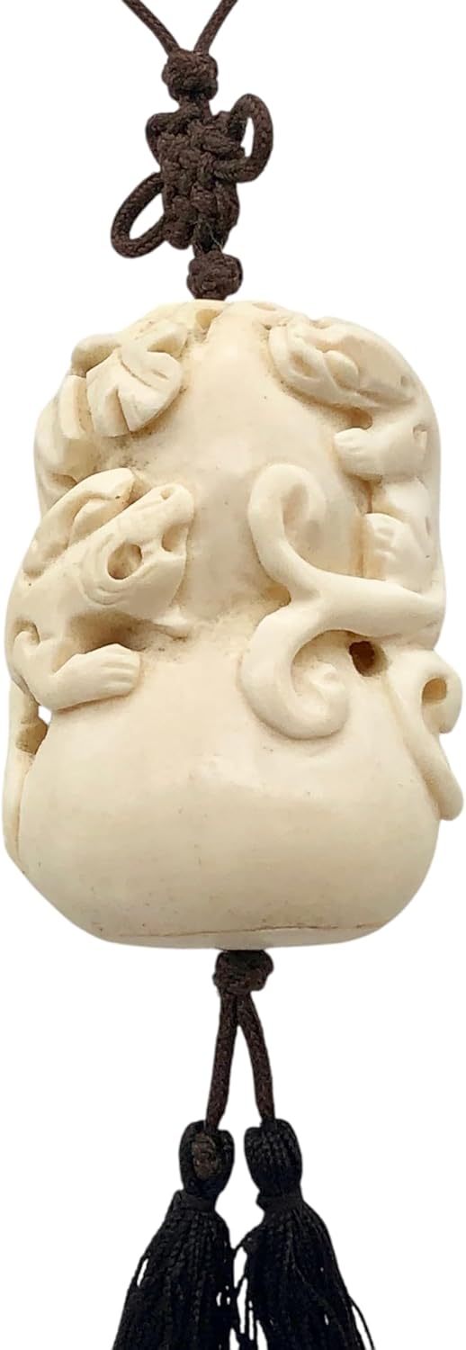 Intricate Waterbuffalo Bone Leopard Dragon Leaf Necklace 8128K for Jewelry Making