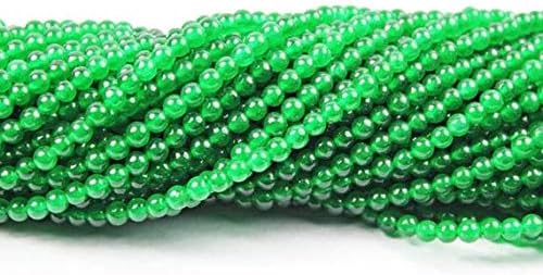 10 Strand Lot Natural Green Jade Smooth Round Ball Gemstone Craft Loose Beads Strand 14 Inch Long 4mm Code-HIGH-1076