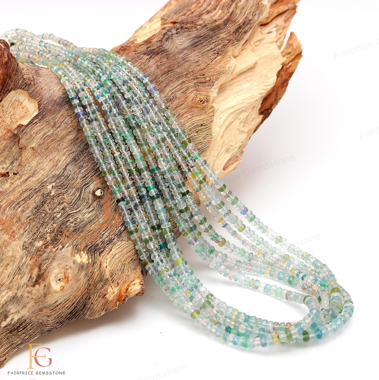 AAA+ Rare Multi Aquamarine Beads, Natural Faceted Rondelle Aquamarine Beads, Multi Aquamarine, 2-4MM Faceted Aquamarine Beads for Jewelry Making