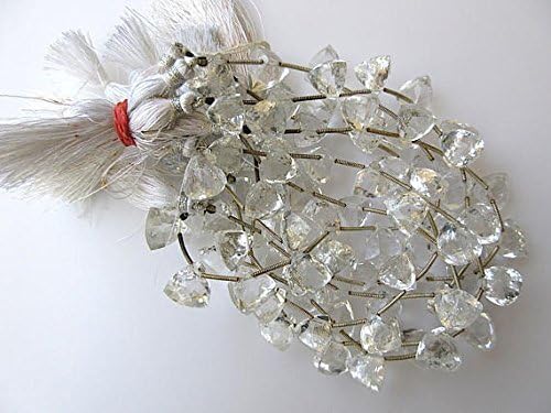 13 inch natural beads strand of 11mm faceted trillion crystal quartz gemstone beads for DIY jewelry - necklace, bracelet, earring, ring.