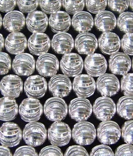 Shimmering Laser Cut Sterling Silver Bead Strand 108597 for Jewelry Making