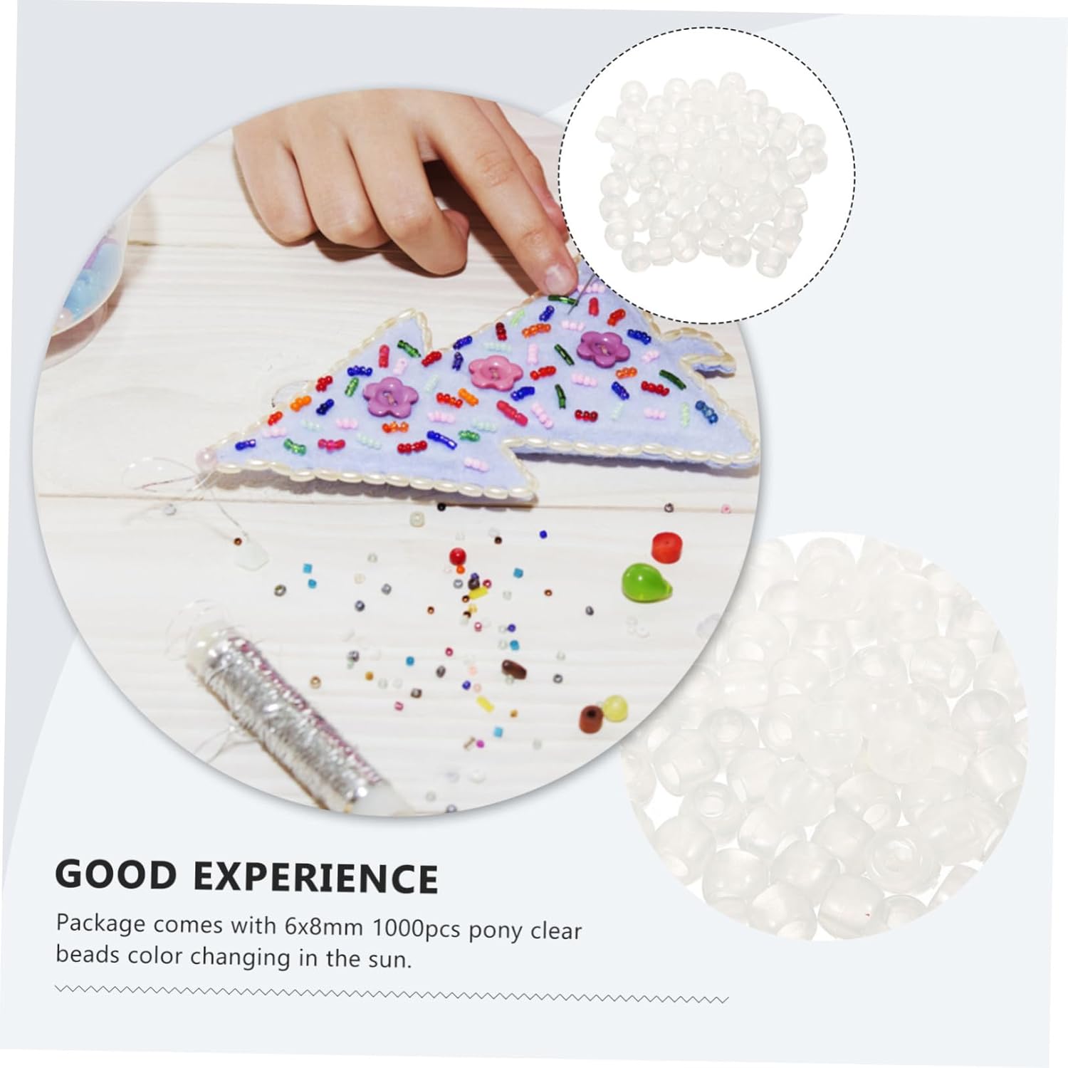 Lurrose 10000pcs Colors Uv Beads Kit Changing Beads for Jewelry Making for DIY Bracelet Necklace