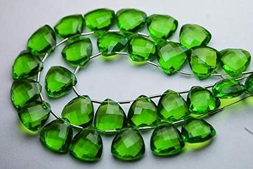 6 Pcs, Perit Quartz Faceted Heart Shape Briolettes,14mm Size, Code-HIGH-53546