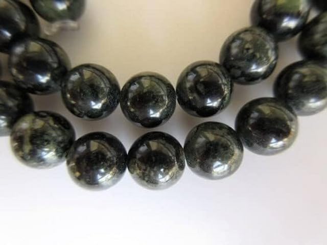 Green Agate Large Hole Gemstone Beads, 8mm Smooth Round Mala Beads, 15 Inch lot of 10 Strands CHIK-STRD-95969