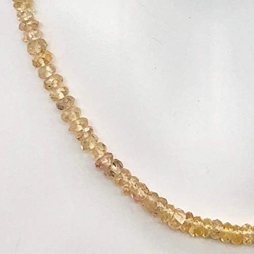 Natural Imperial Topaz Faceted 3mm Roundel Bead 11 inch Strand for Jewelry Making