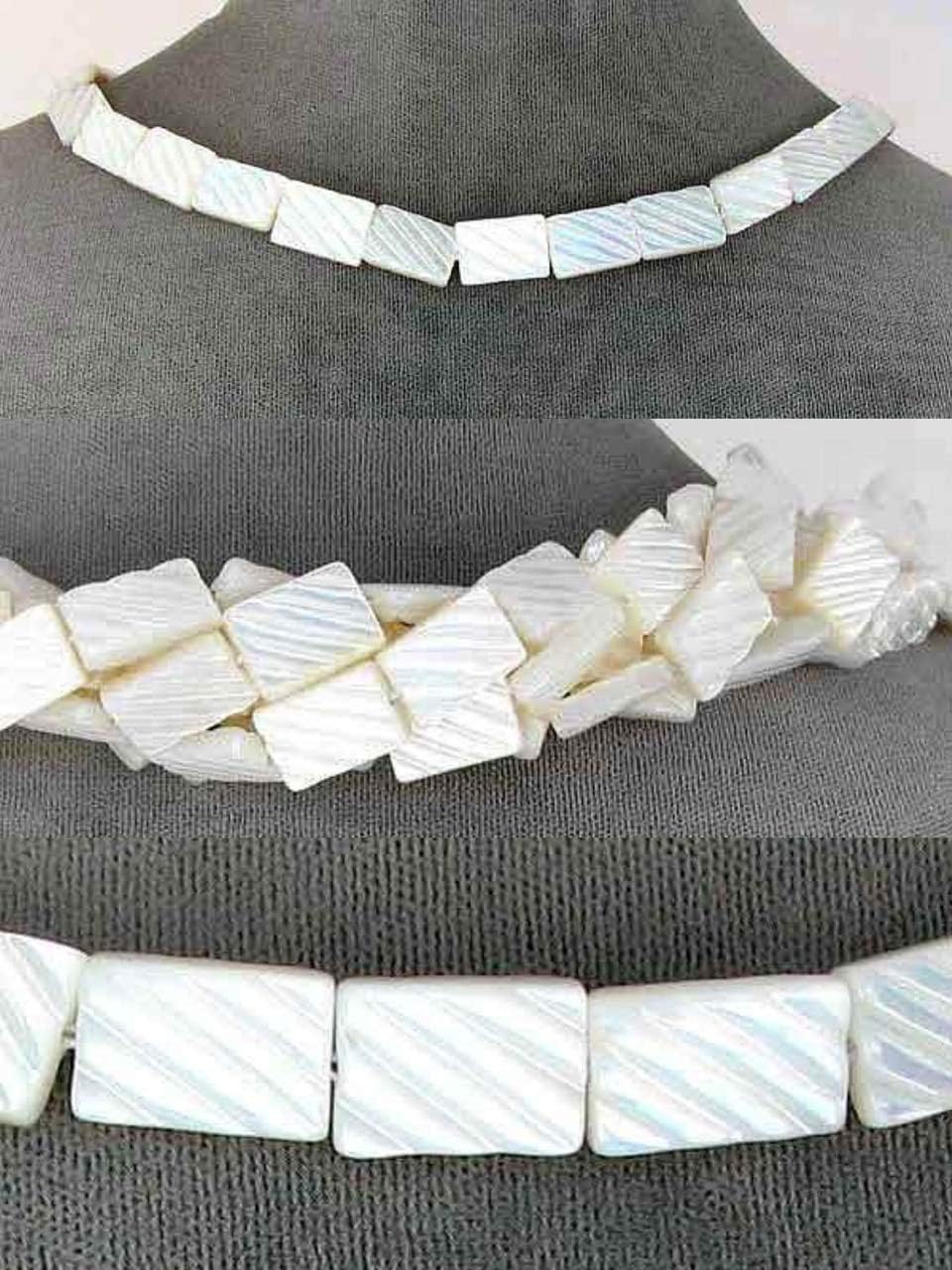 Sophisticated Mother of Pearl Shell Bead Strand 104365 for Jewelry Making