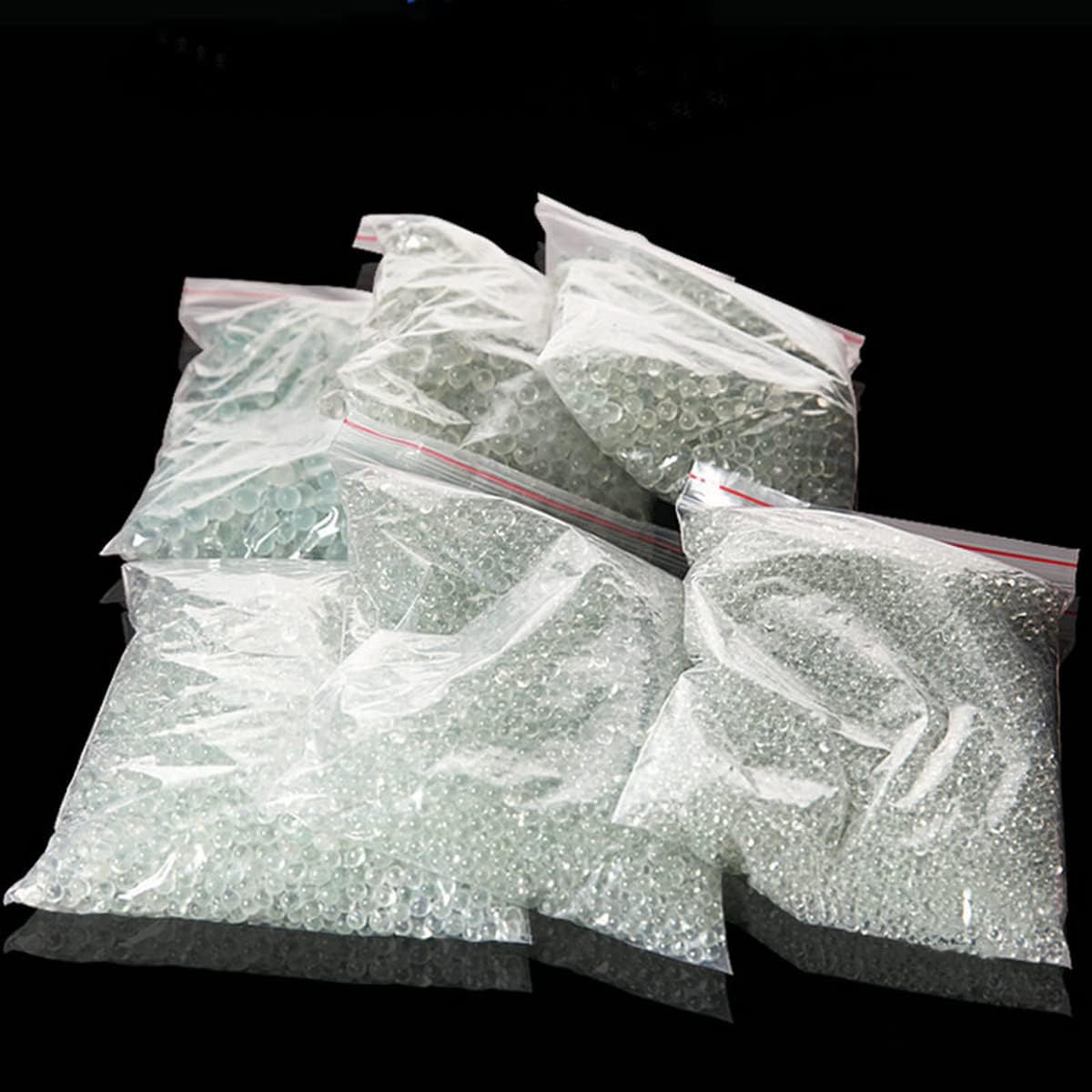 ECYC 1000 Pcs Solid Round Clear Glass Beads, Laboratory Glass Beads Glass Boiling Stone Beads,11mm