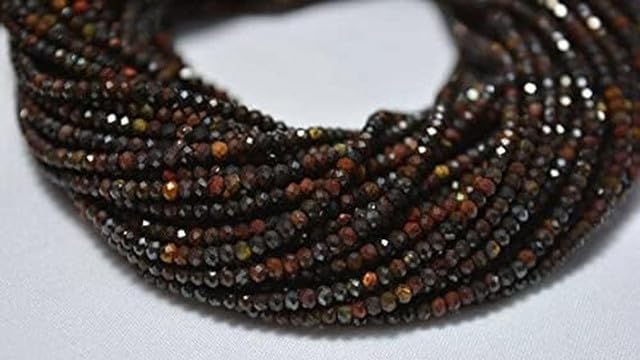 Iron Tiger's Eye Beads Faceted Rondelle Beads,Gemstone for Jewelry, 2.30mm 12.5 Inches lot of 25 Strands CHIK-STRD-99246