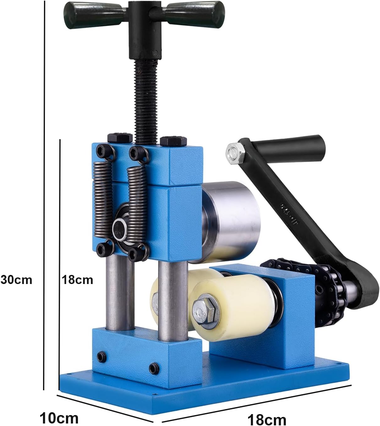 Hand Crank Ring Bending Machine | Multi-Functional Jewelry Press Rolling Ring Tool | Hand-Cranked Metal Processing Maker Crafts Tool for Aluminum Copper Silver Earring