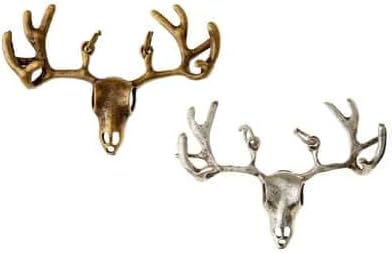 Bead Landing 12 Packs: 2 ct. (24 total) Found Objects™ Oxidized Brass & Silver Elk Charms