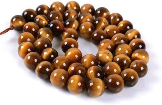 Golden Tiger Eye Round Ball Loose Gemstone Beads 16