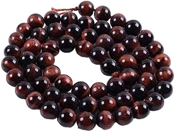 6mm Red Tiger Eye Round Ball Loose Gemstone Beads 16