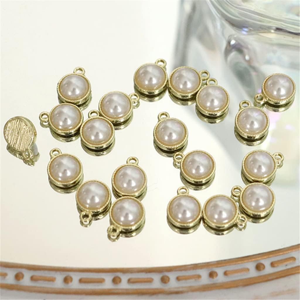 Small Alloy Half Round Bead Pendant Handmade DIY Jewelry Accessories Earrings Material Kit