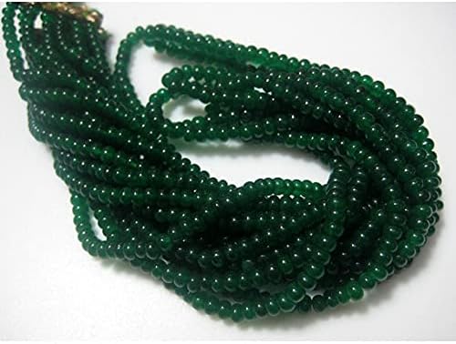 Emerald Beads, Beryl Beads, Rondelle Beads, Multistrand Necklace, 7 Strands, 4mm to 5mm Beads, 16 Inch
