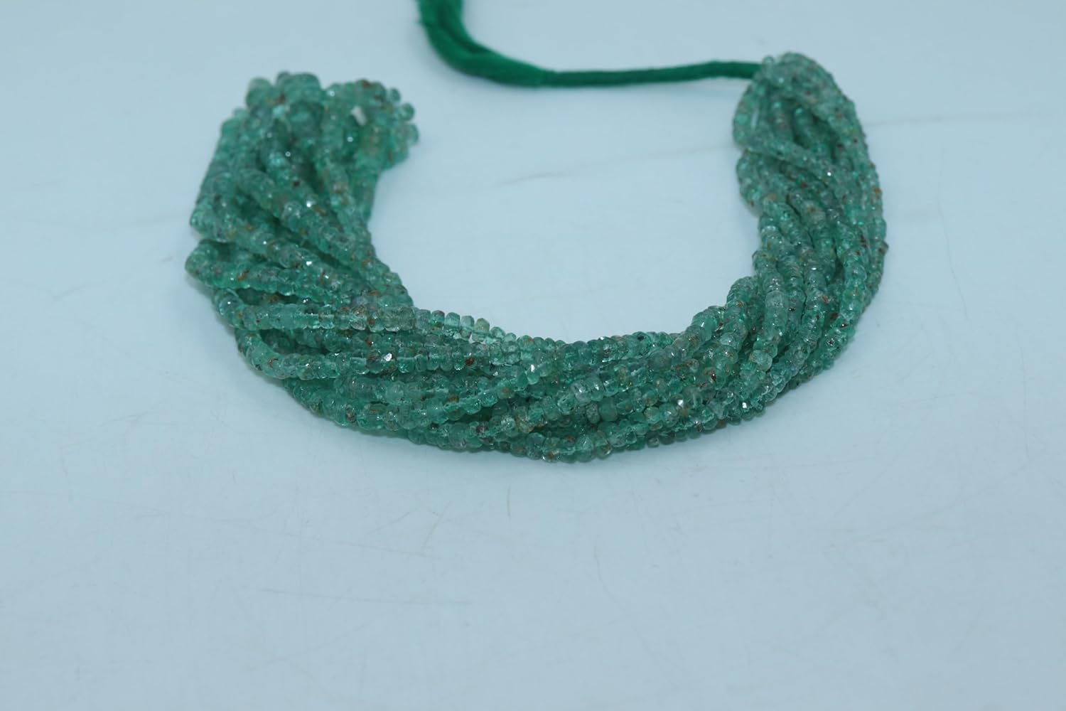 Natural Russian AAA+ Emerald Faceted Rondelle Beads, 3-4mm Green Semi-Precious Gemstones for Jewelry Making, Minimalist Design