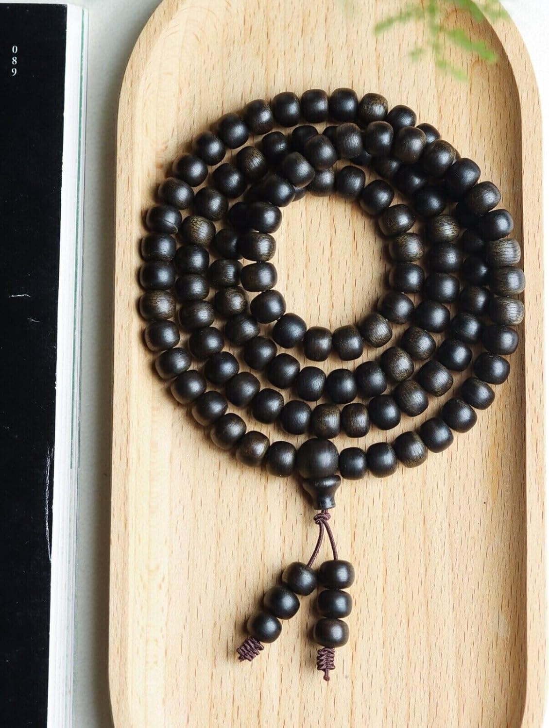 Agarwood 8mm Natural Vietnam White chess nan agarwood Bracelets Buddhist Prayer Beads