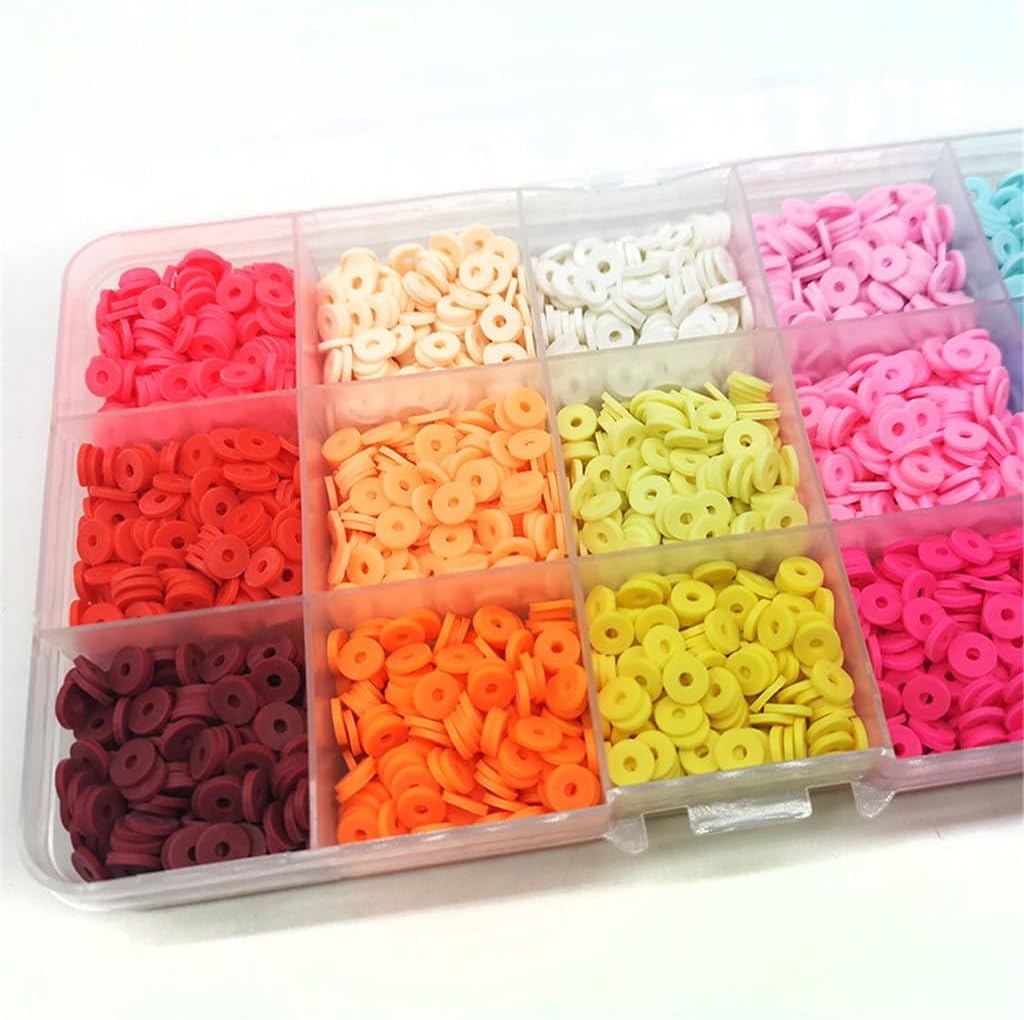 6mm Soft Pottery Slice DIY Beaded Disc Colorful Bohemian Jewelry Hand Necklace Spacer