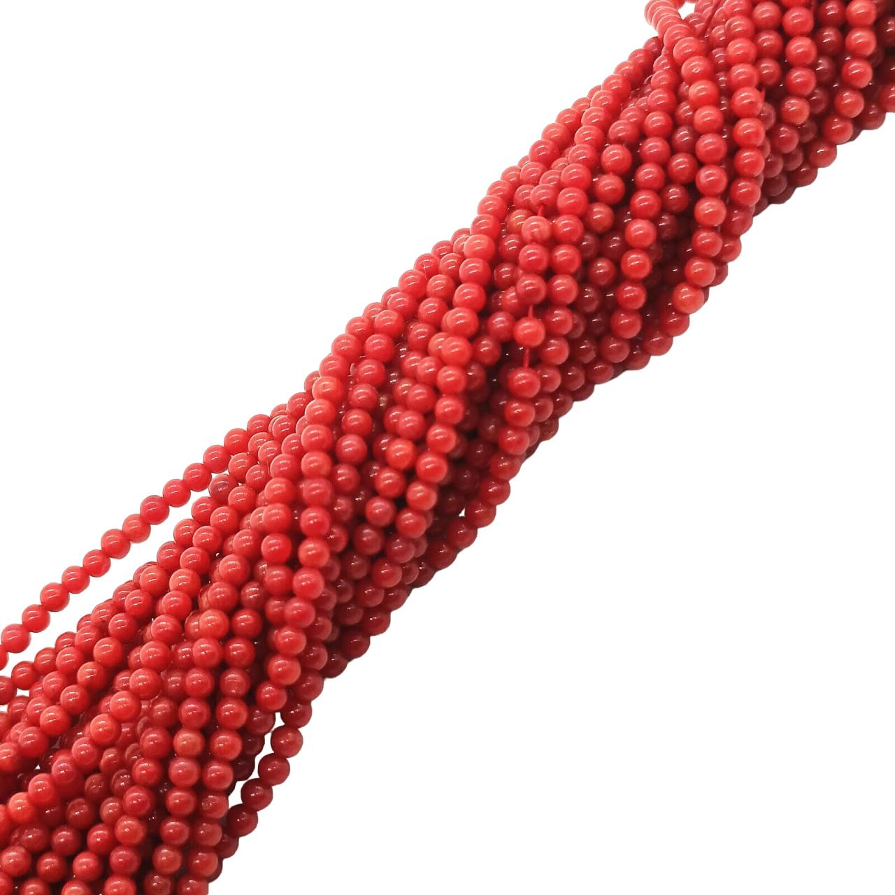 Natural Red Coral Round Shape Smooth 2mm Gemstone Spacer Loose Beads 16 Inches 50 Strand CHIK-STRD-87826