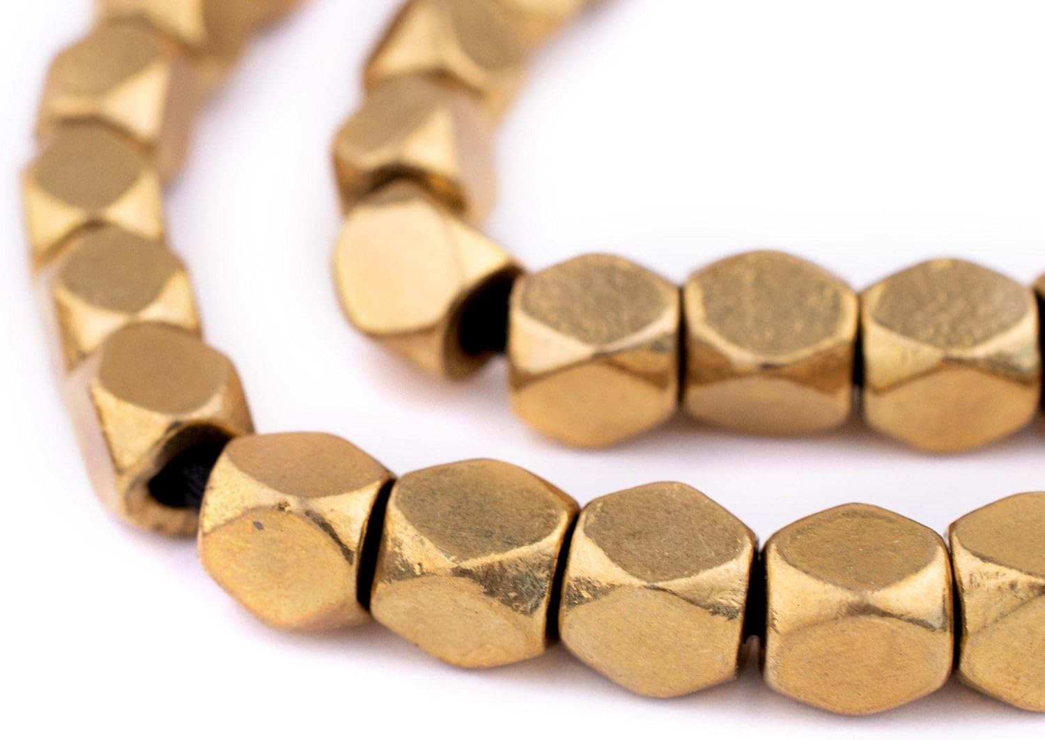 The Bead Chest Brass Diamond Cut Beads (9mm)