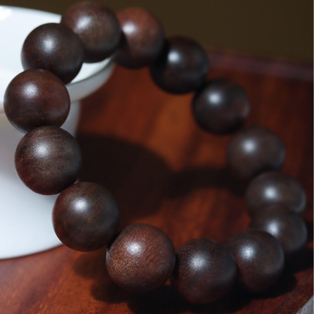 Agarwood 16mm x 14pcs Old Material Fusen Red Earth Agarwood Skewers Buddha Beads Rosary