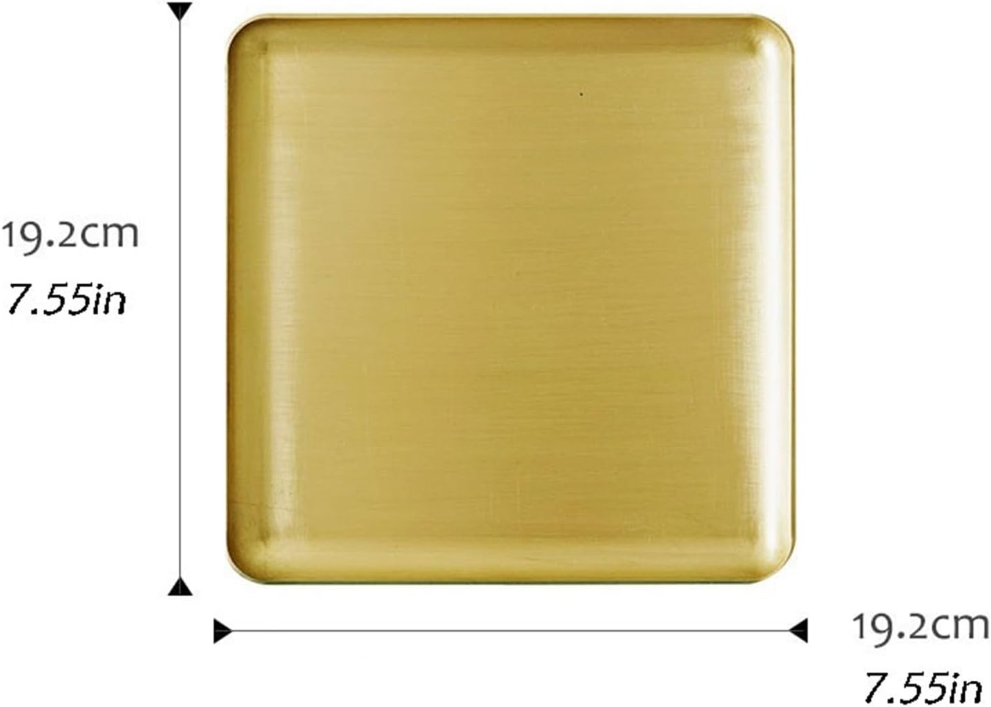 Tray Thickened Copper Tray Item Storage Tray Jewelry Display Tray Metal Service Tray Decorative Tray Serving Trays (Color : B)