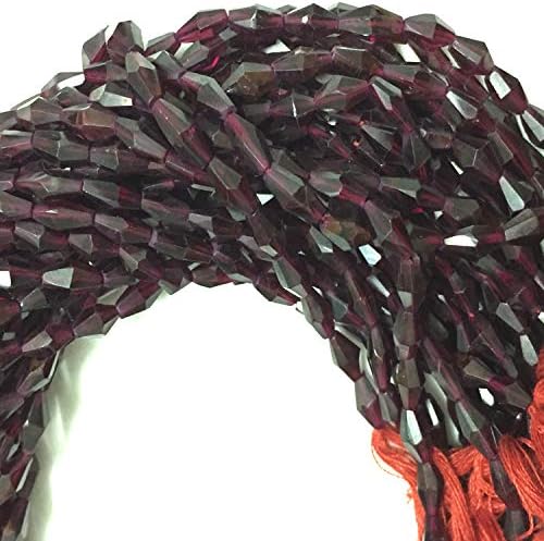 Garnet Faceted Beads,Garnet Faceted Dholak Shape Bead,Garnet Beads,Garnet Machine Cut Beads,Rhodolite Garnet Faceted Beads, Indian Garnet Beads, Micro Faceted Beads