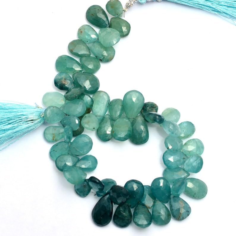 8 inch Strand of Natural grandidierite 7x10-8x12mm pear Faceted briolette Beads for DIY Jewelry Making. |BRIO_03551
