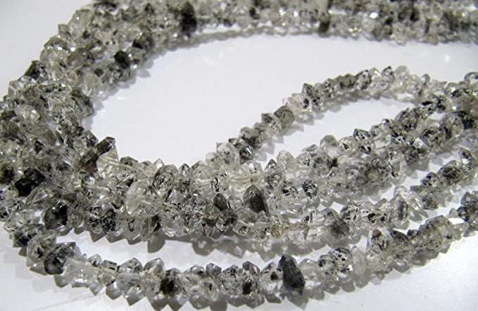 Hanumat Gems Lot of 10 Strands AAA Quality Natural Herkimer Diamond Quartz Beads 5 to 8mm Faceted Strand 8 inches