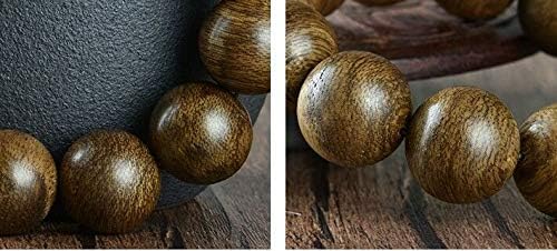 GLW Tarakan Genuine Natural Wild Agarwood Aloewood 18mm Malas Prayer Beads #4677