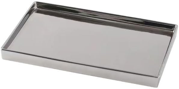 Tray Nordic Style Silver Ceramic Tray Light Luxury Jewelry Tray Home Storage Tray Home Rectangular Storage Tray Serving Trays(XL)