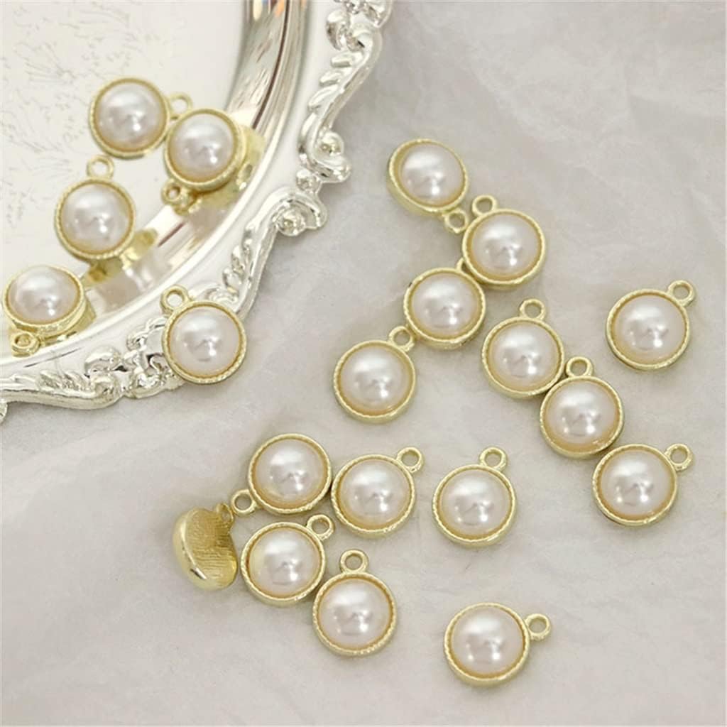 Small Alloy Half Round Bead Pendant Handmade DIY Jewelry Accessories Earrings Material Kit